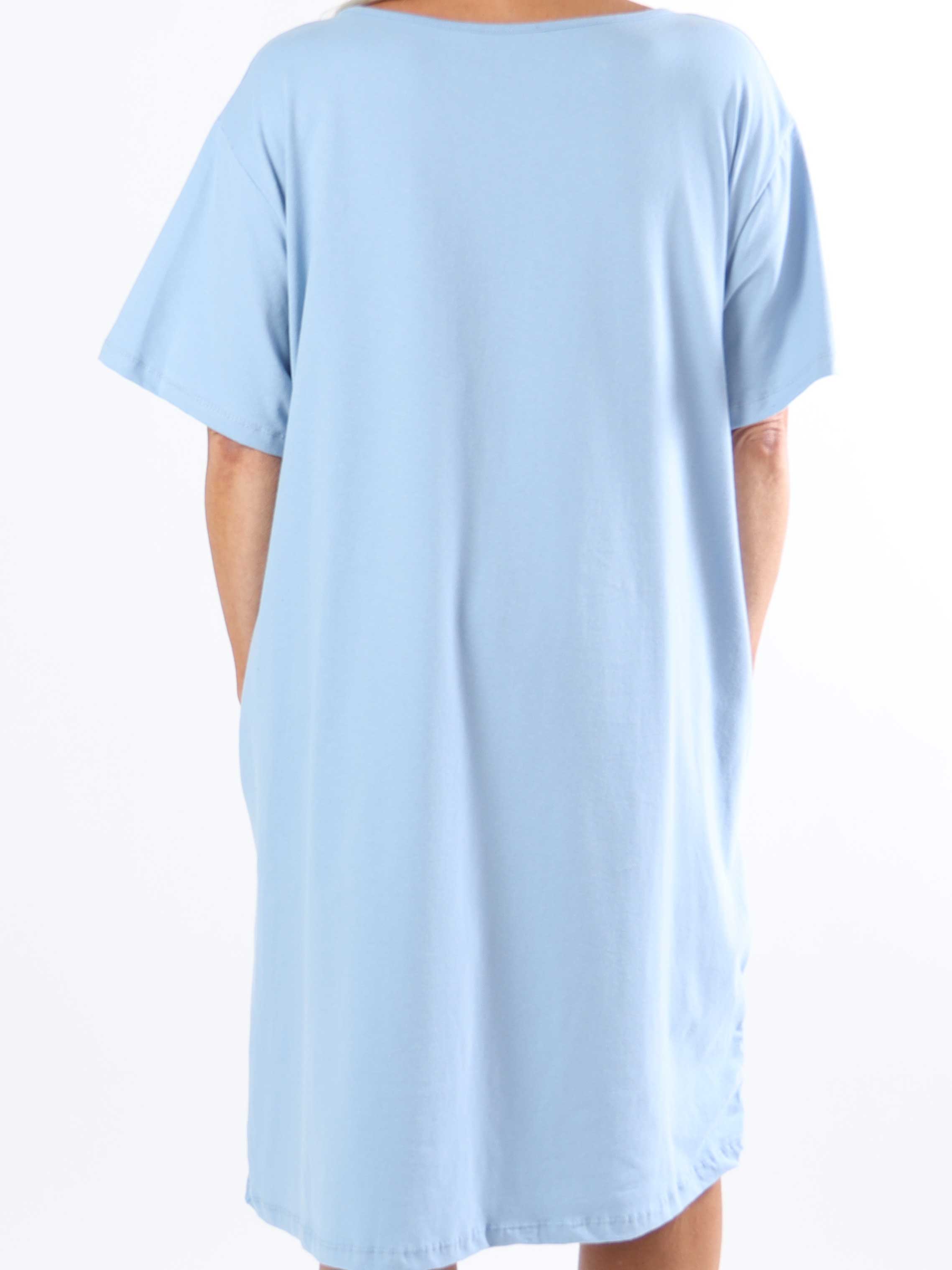 Mickey Dress - Plus size t-shirtklänning i bomull med ränder